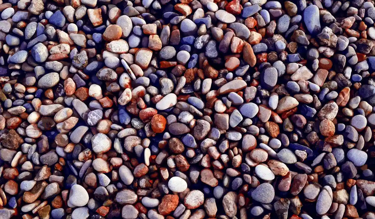Smooth multi-colored aquarium pebbles
